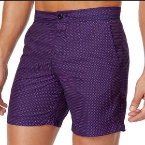 Ben Sherman Men's Retro Geo Swim Trunks size 34 in excellent condition red navy